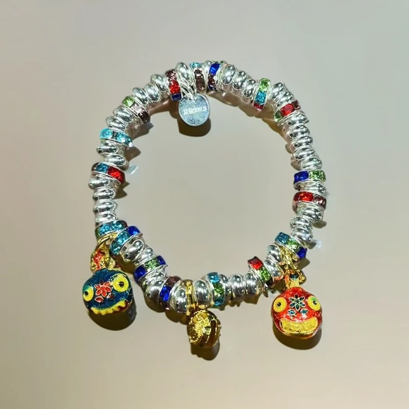 实心精品手链   时尚简约盘缠彩钻吞金兽手链38g （无礼盒）055