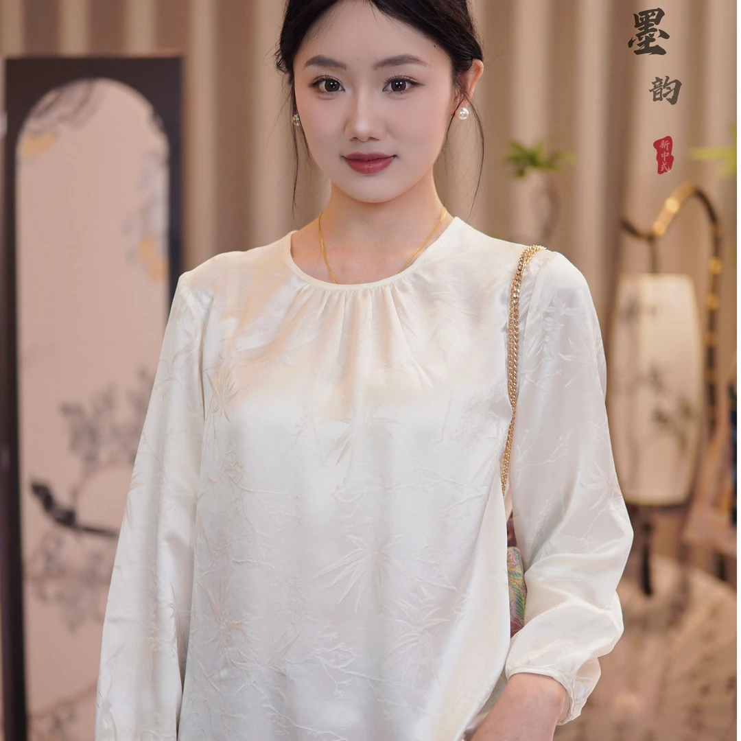 墨韵满分桑蚕丝内搭上衣新中式早春2025款女气质日常百搭三色可选