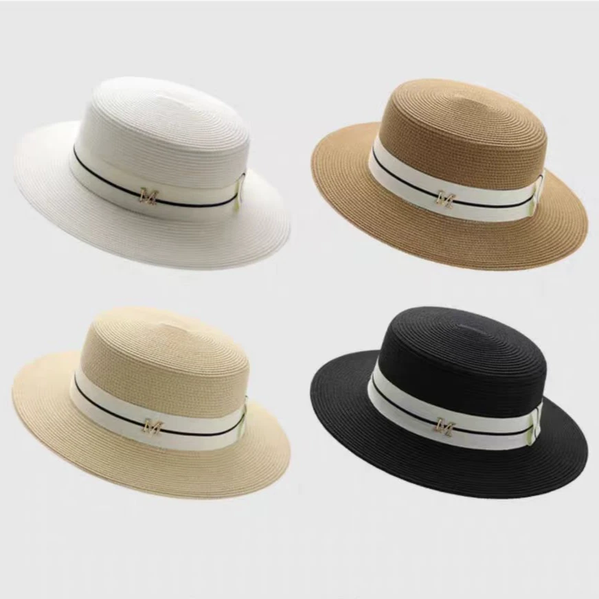 CUOLAI阔莱DD9904轻奢防晒遮阳平顶编织帽