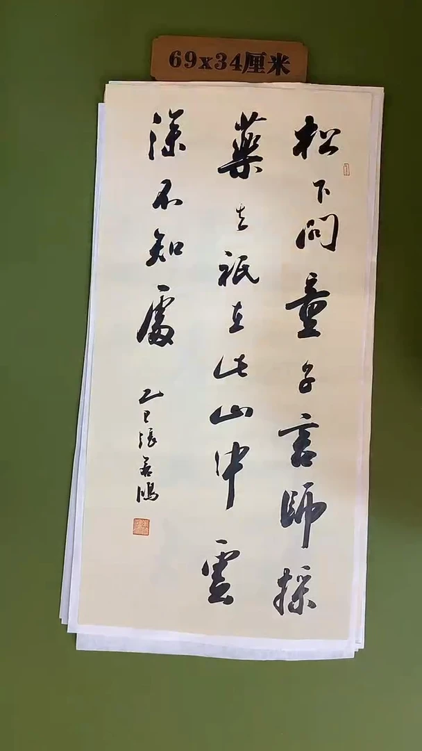 书法书法 张若鸿 尺寸69cm*34cm