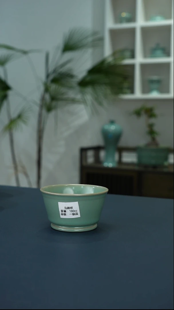 瓷片马蹄杯一级品纯手工        洁