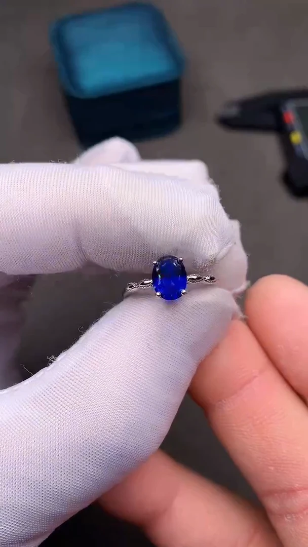 【闪购商品】蓝宝石戒指银S925镶嵌·······