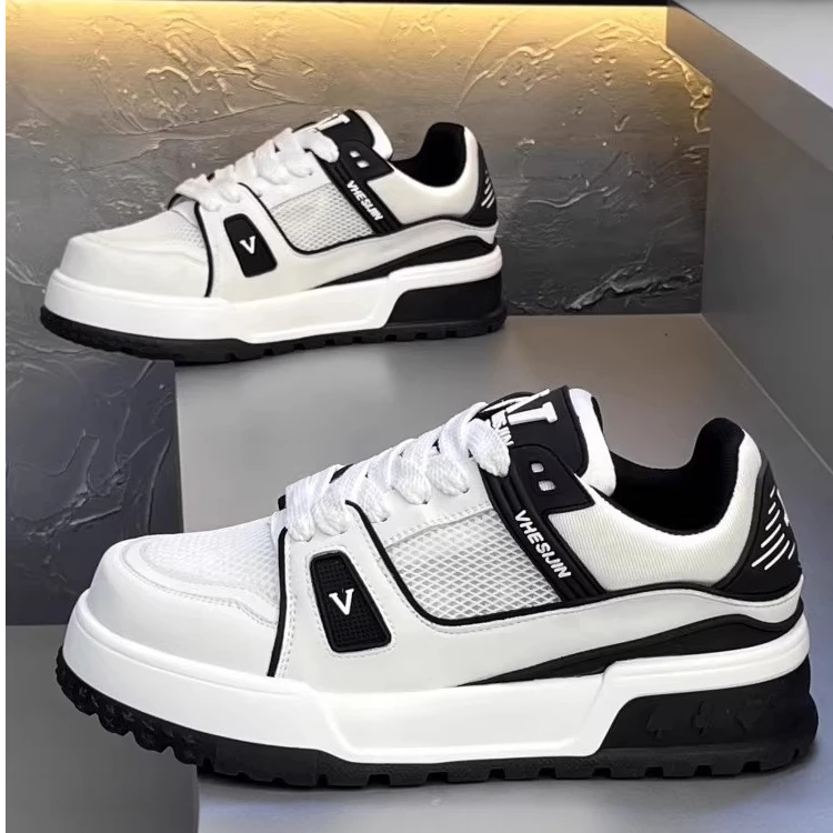 法莎尼亚板鞋时尚鞋子男款韩版秋季轻便透气防滑耐磨百搭痞帅男鞋