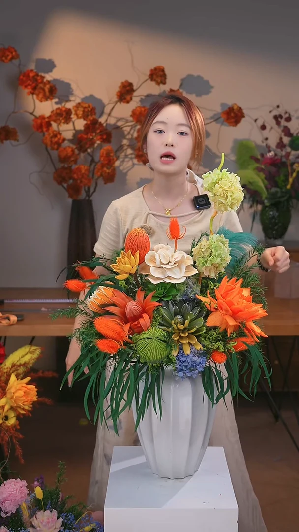图片款式：单花束+花瓶