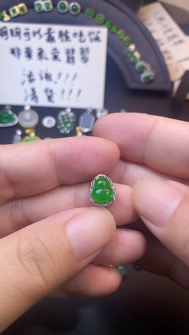 吊坠(不含链)银S925镶嵌翡翠零***、1