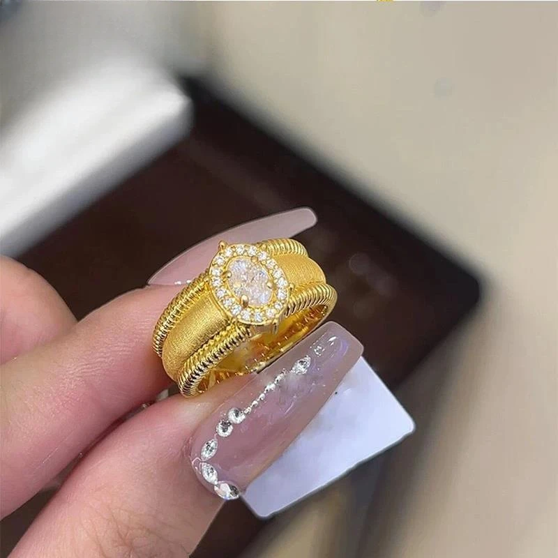 合金戒指 【鸣钻国际MZ】合金中古拉丝戒指 粉色/白色 HEJJ267