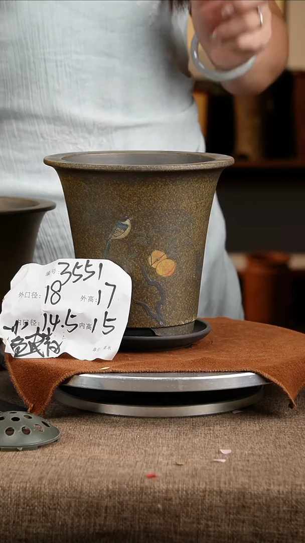 紫砂花盆花卉工艺3551+z