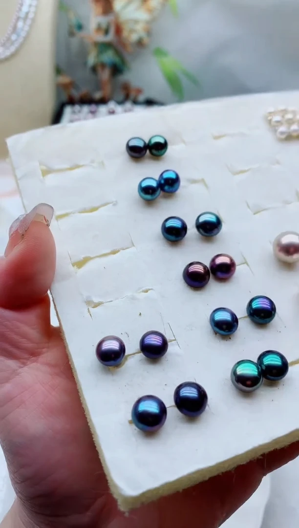 未镶嵌耳饰淡水珍珠多样性发其一【非无瑕】