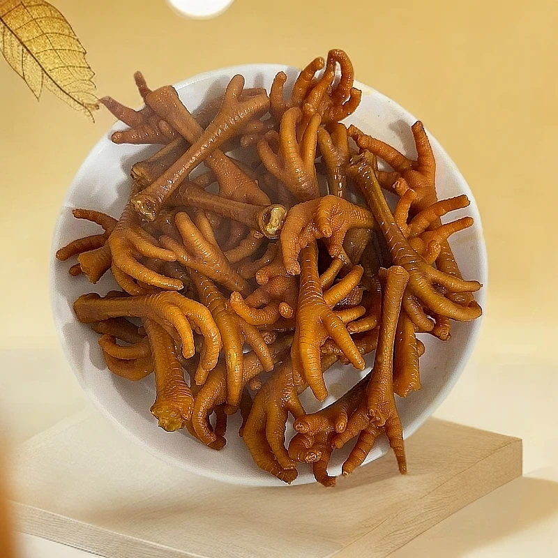 洞庭粮都现做现发比无骨鸡爪更劲爆的香辣土鸡爪冷藏包邮微辣半斤