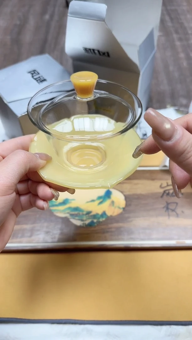 【闪购商品】其他风谜荷叶盖碗金玉