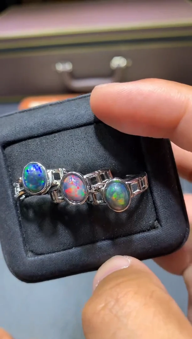 欧泊未镶嵌戒指T13【多样性发其一】