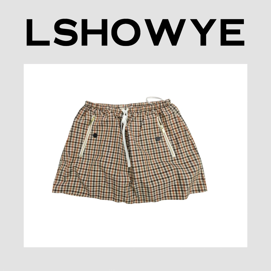 LSHOWYE｜格纹抽绳半裙 FQ0767