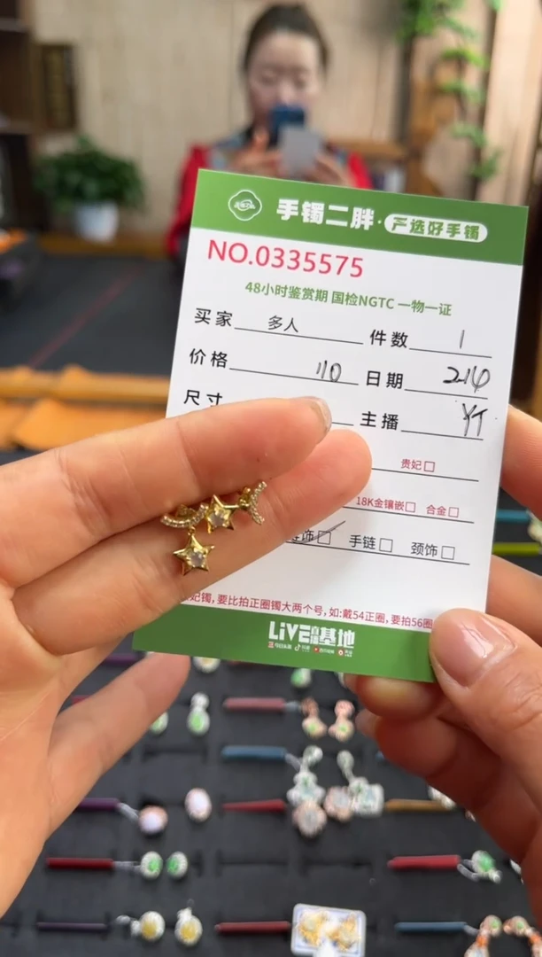 【闪购商品】翡翠耳饰银S925镶嵌多人