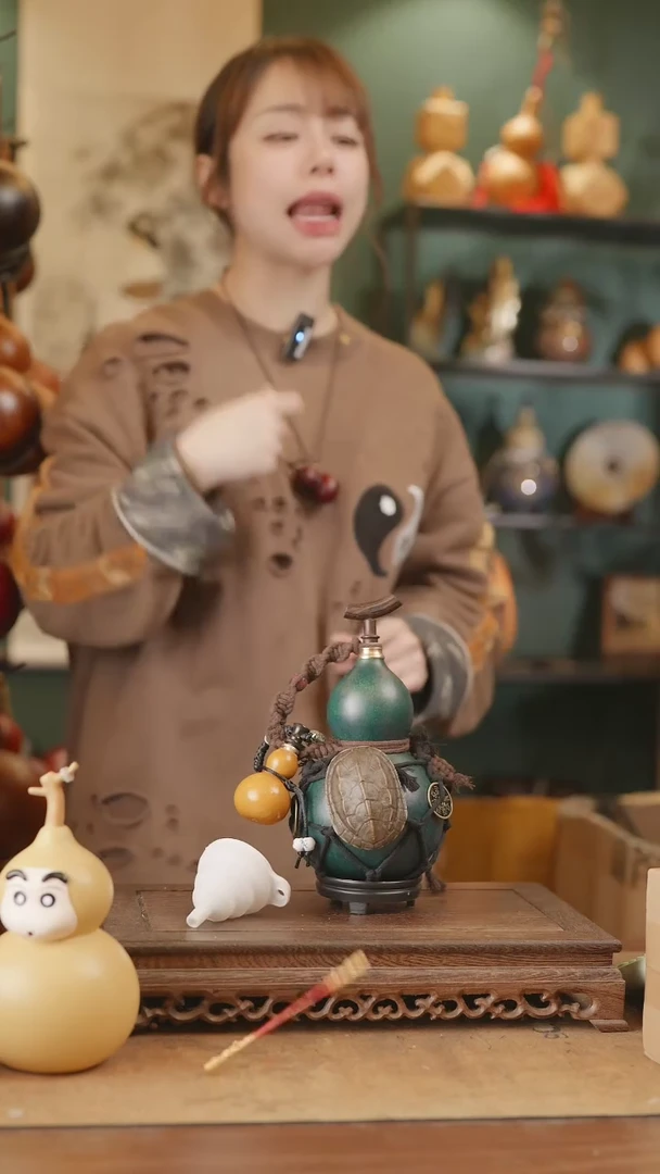 【闪购商品】86号精品天然大漆工艺防渗内胆酒葫芦~