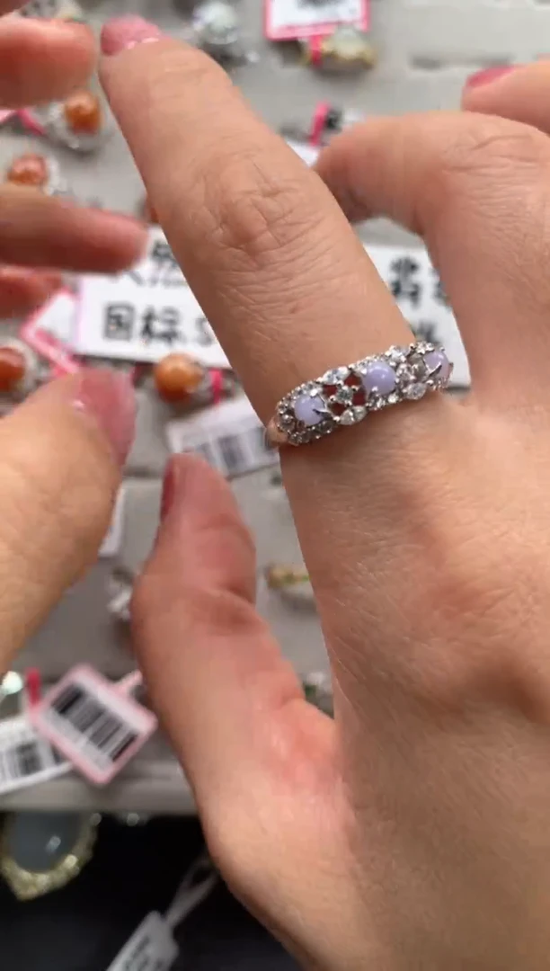 【闪购商品】翡翠戒指银S925镶嵌22222222    4