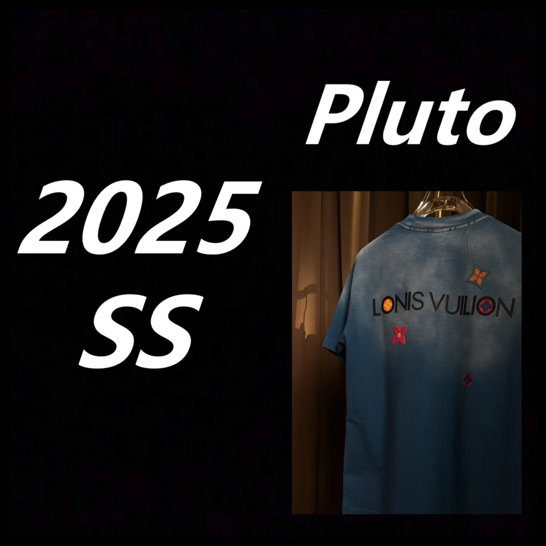 【5283】2025夏季新款水洗刺绣潮奢纯棉短袖