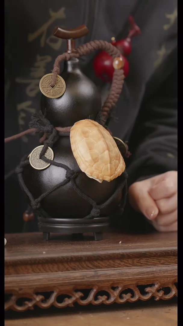 【闪购商品】154号精品天然大漆工艺防渗内胆酒葫芦~