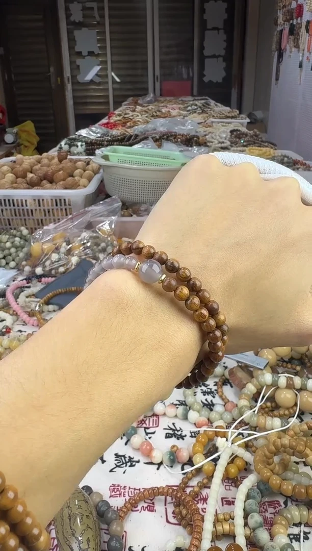 【闪购商品】贡木手串/手链106-贡木双圈搭配款