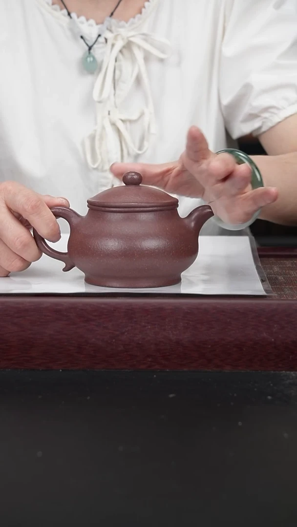 茶壶紫砂千禧紫泥潘壶260cc