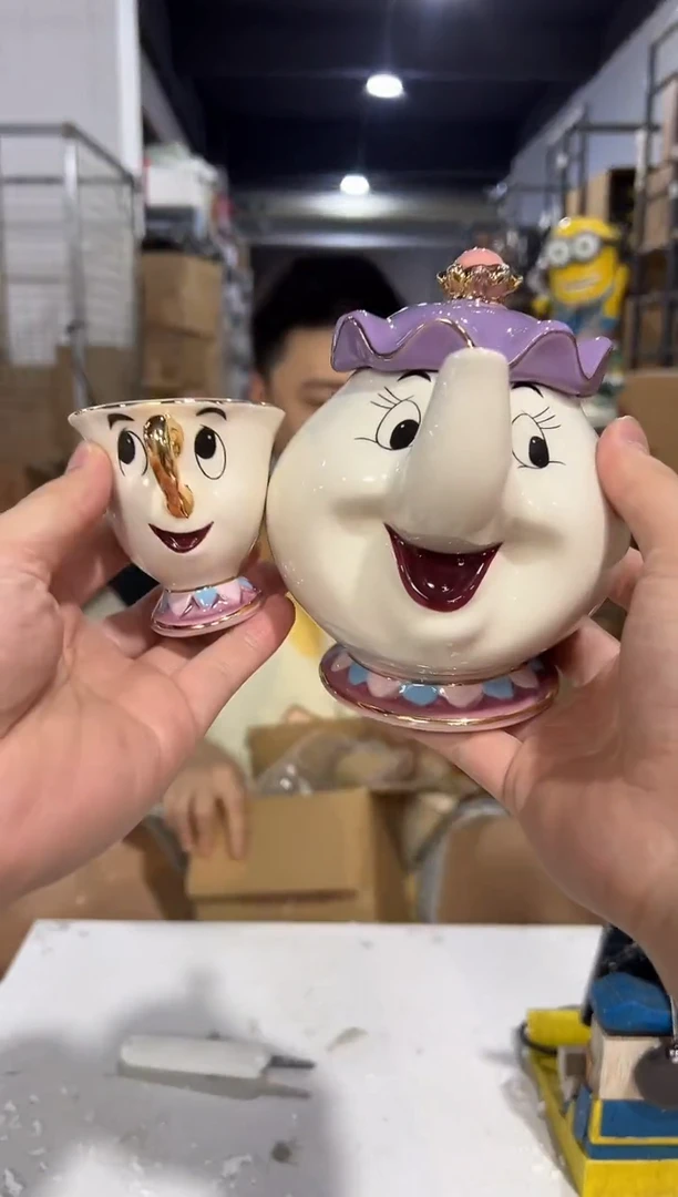 瓷片陶瓷茶壶一壶一杯