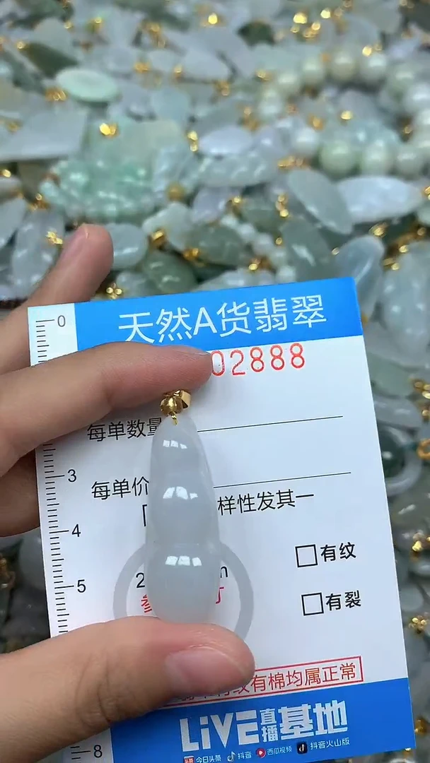颈饰未镶嵌翡翠净货挂件-2888