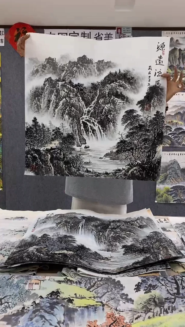 国画福利！沈泳江手绘 四尺斗方68*68cm