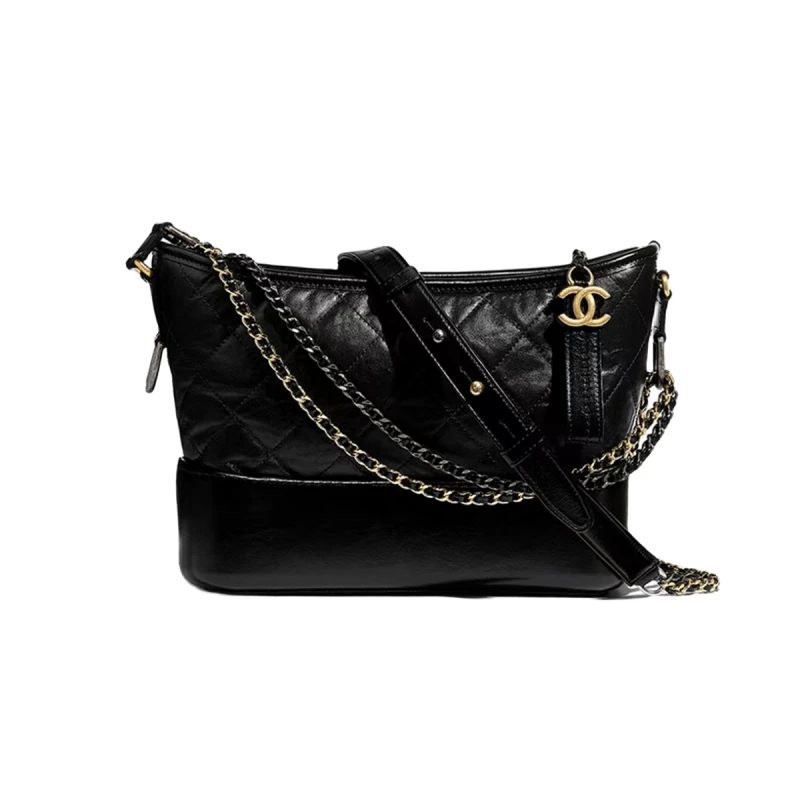 99新 Chanel/香奈儿 CHANEL流浪包拼白/黑色/奶茶色 小号/中号