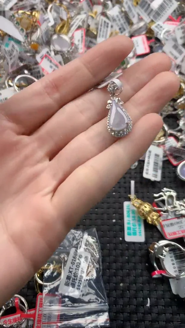 银S925镶嵌戒指翡翠333  2