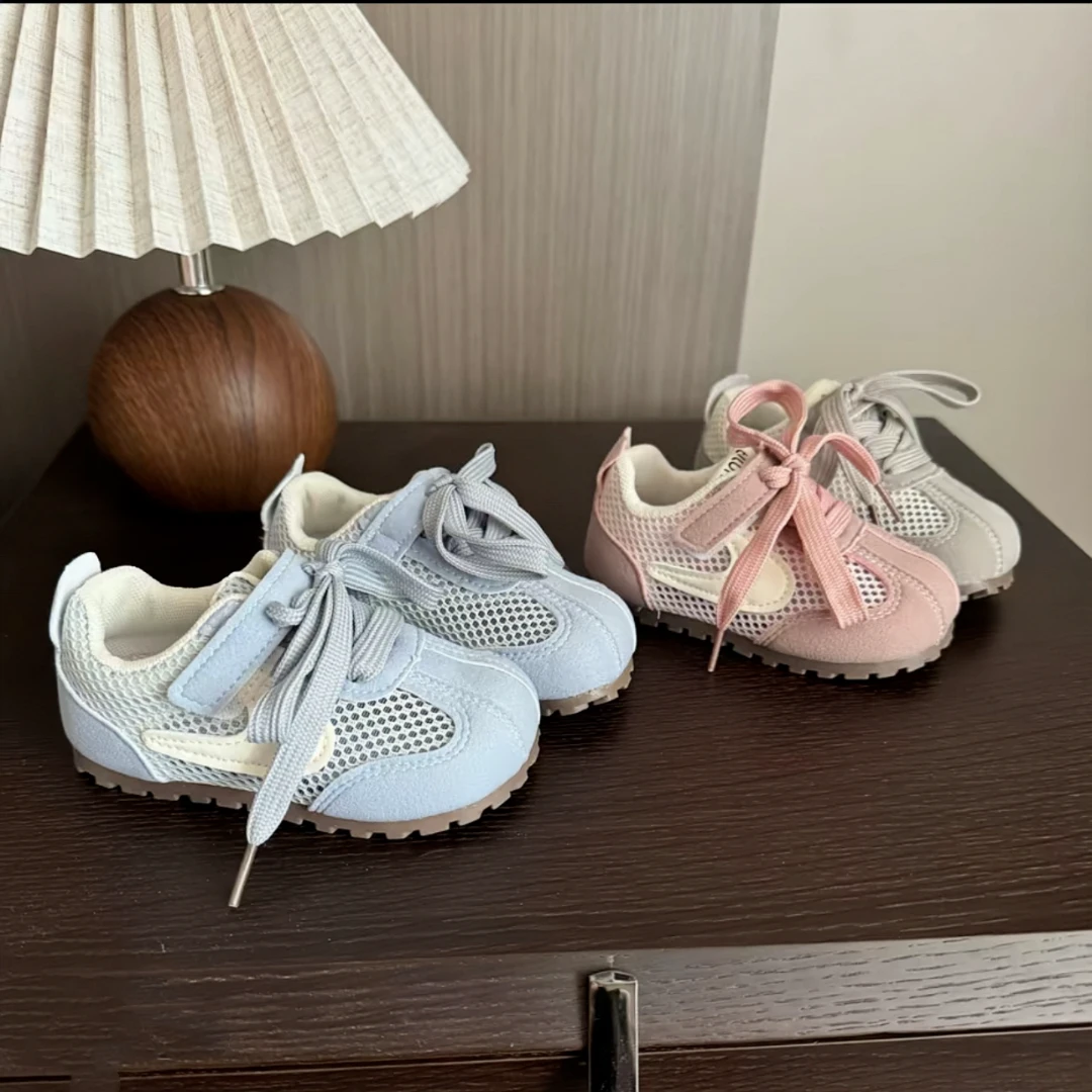 韩版儿童运动鞋夏季新款女童德训鞋透气网面男童休闲阿甘鞋宝宝鞋