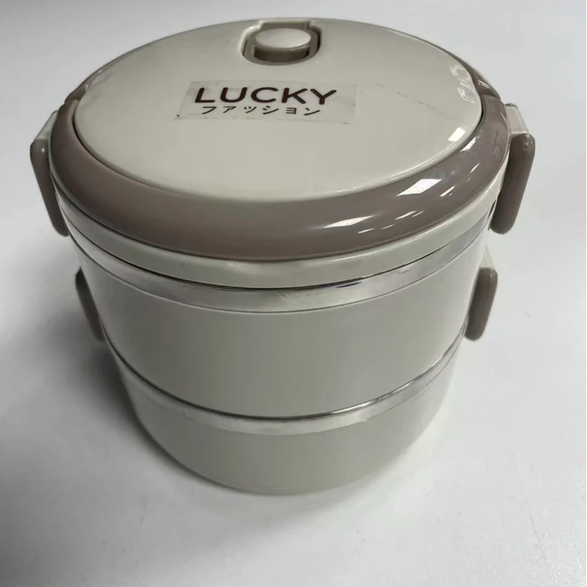 双层简约不锈钢保温饭盒上班族便当盒