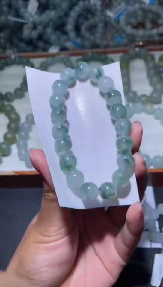 未镶嵌定制翡翠天然缅甸A货翡翠手串92