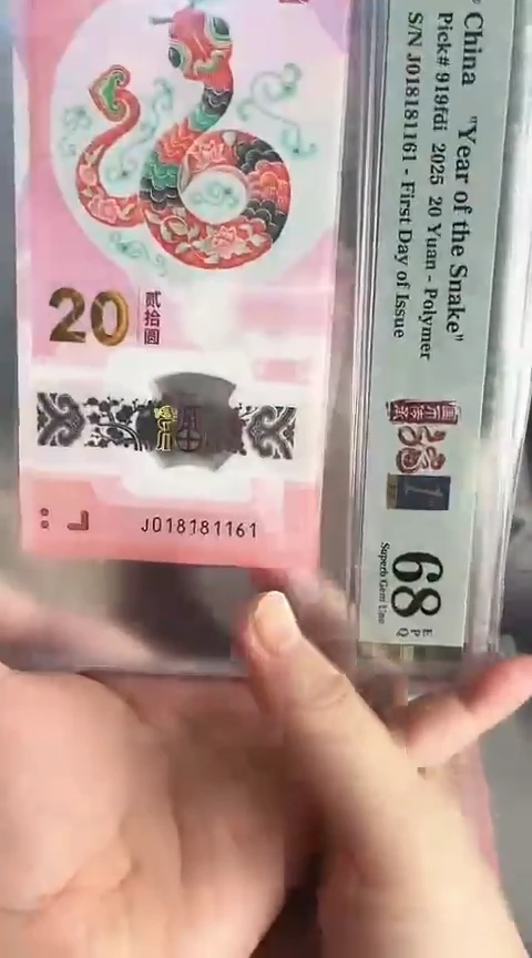 【闪购商品】塑料蛇钞单张018181166PMG68分