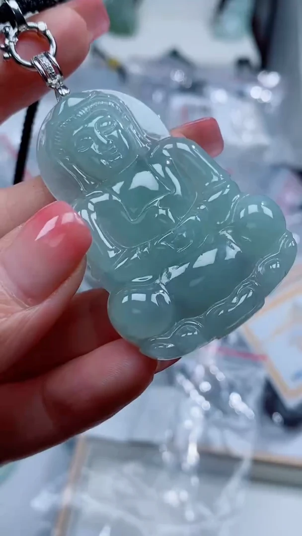 翡翠银S925镶嵌颈饰吊坠