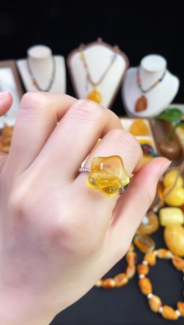 琥珀未镶嵌珠宝奇石柒月