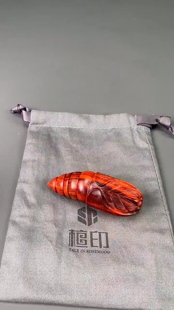 檀香紫檀（小叶紫檀）把件印度小叶紫檀 蝉蛹