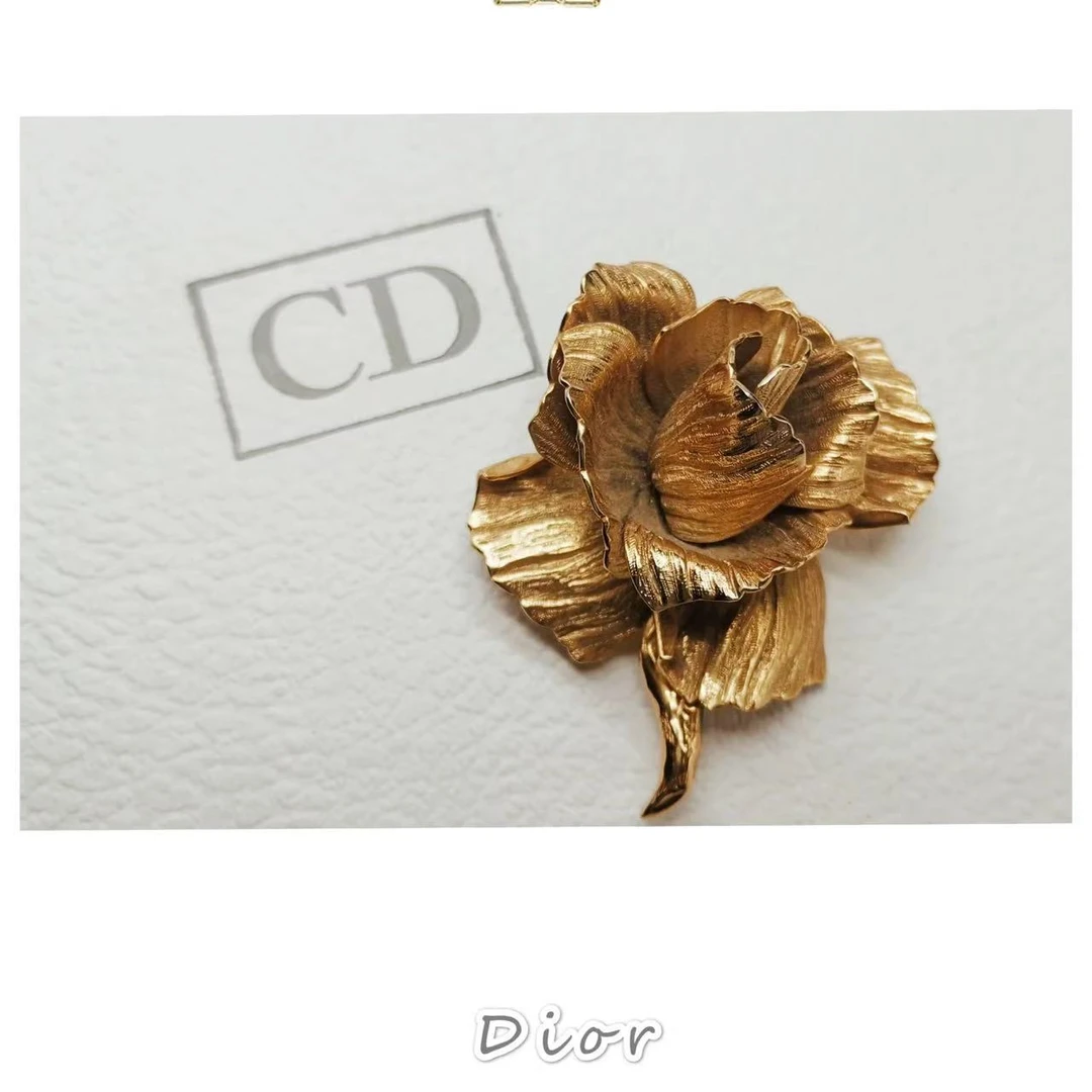99新 DIOR/迪奥 dior中古玫瑰花胸针/香选
