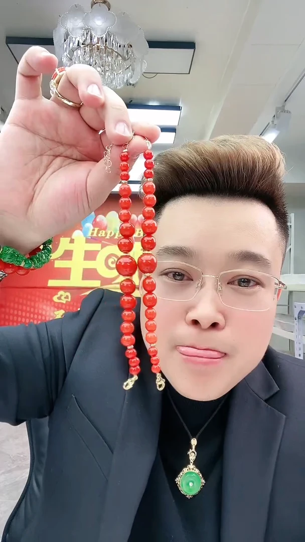 【闪购商品】翡翠手链14K金镶嵌S54手链