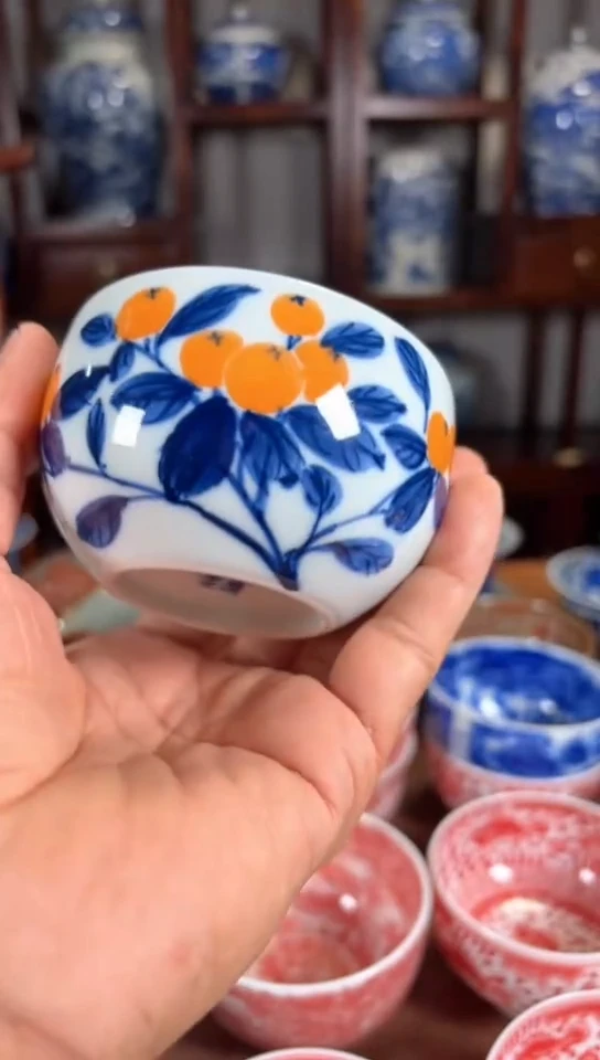 杯五彩瓷器杯子瓷器杯子