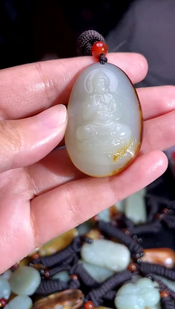 和田玉未镶嵌挂件1