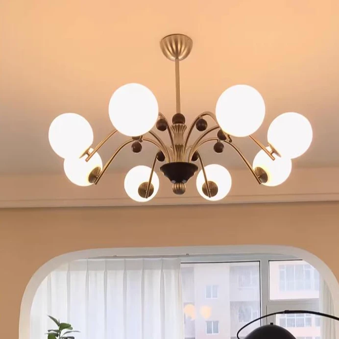 中古风客厅吊灯2026新款大气高级感复古法式卧室餐厅大厅魔豆吊灯