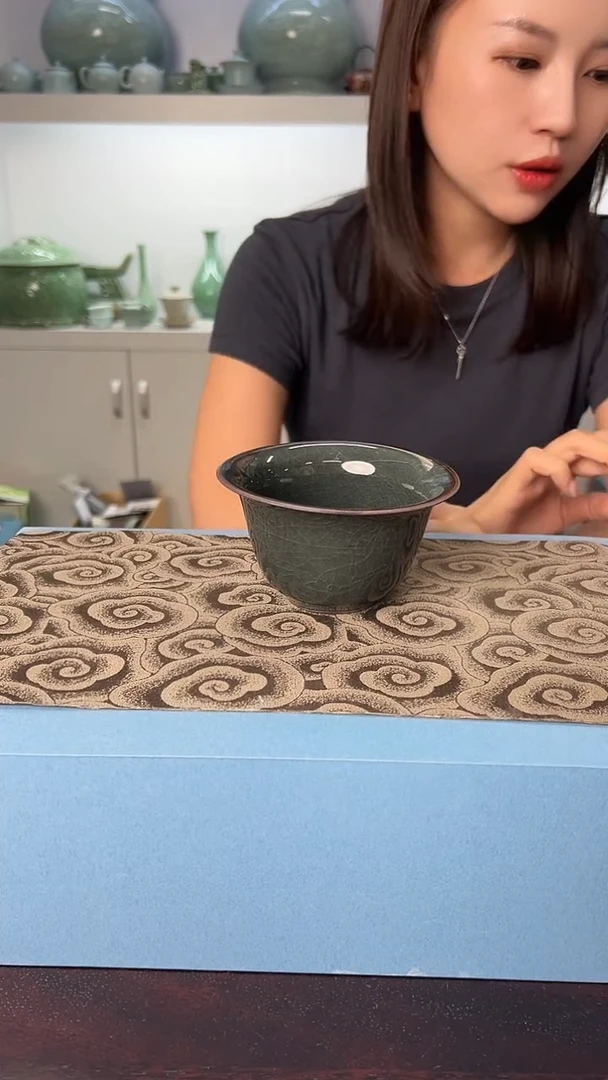 龙泉云间青瓷小米茶器
