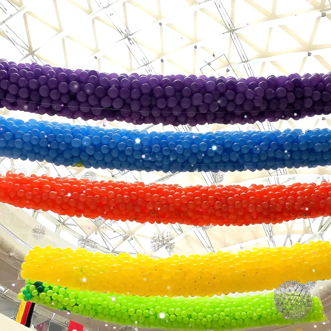 商场活动气球下落网掉落网雨网七夕情人节放飞气球结婚布置气球