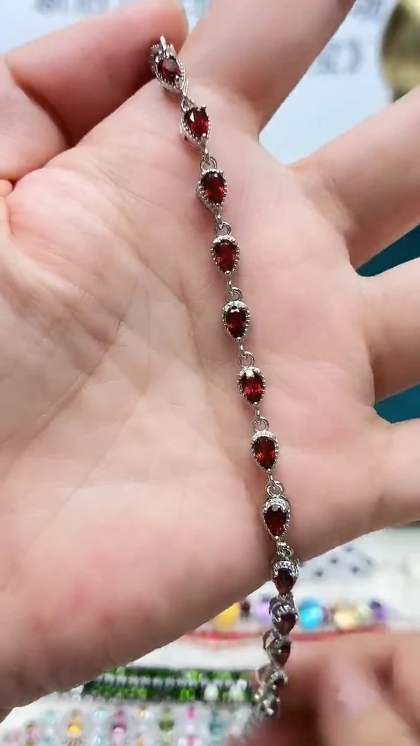 合金手链石榴石073ZB1129产品一个（多样性）