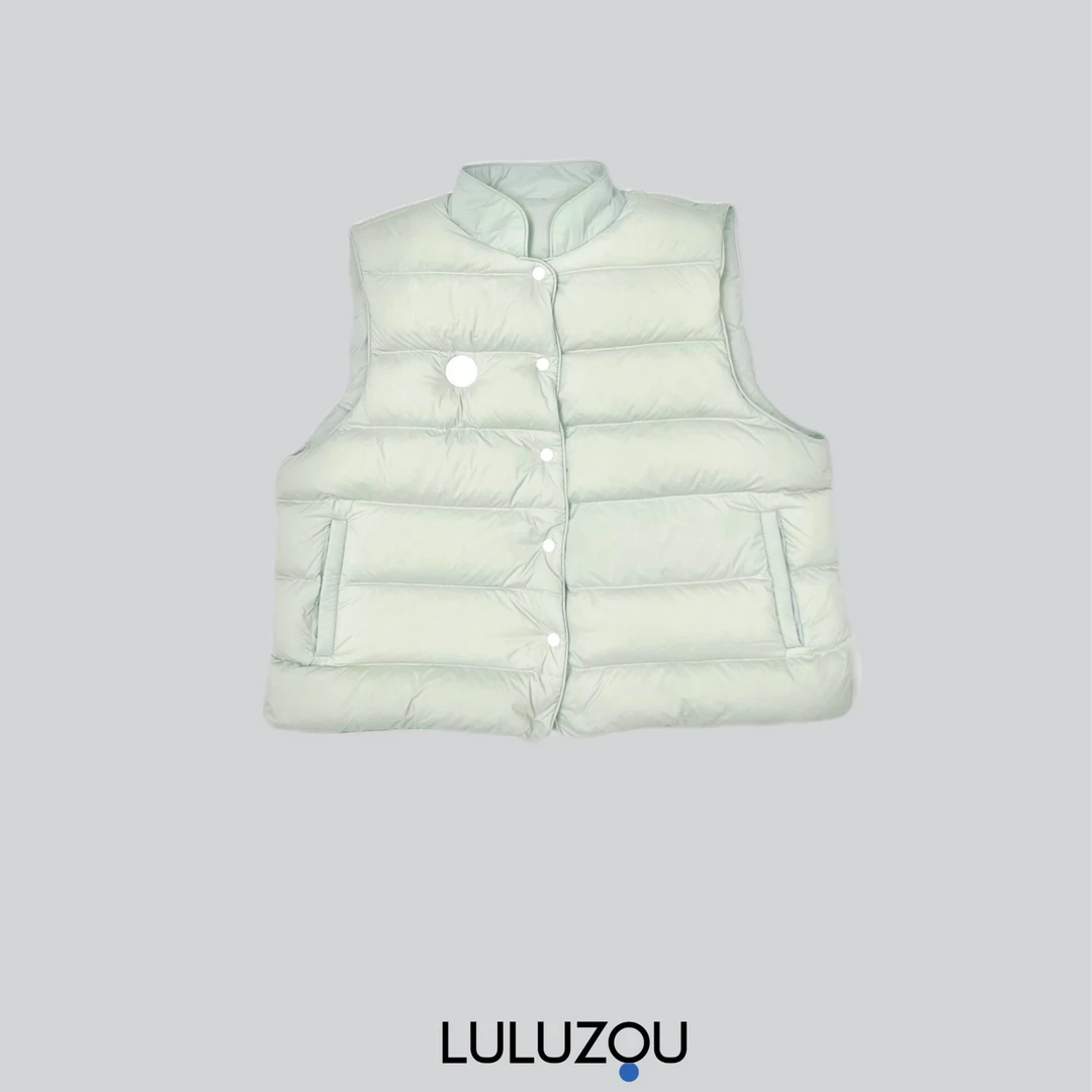 luluzou超柔软泡芙立领羽绒马甲舒适轻便背心开衩内胆超轻 8800