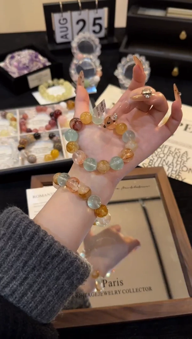 未镶嵌手链水晶胶花多宝x3166