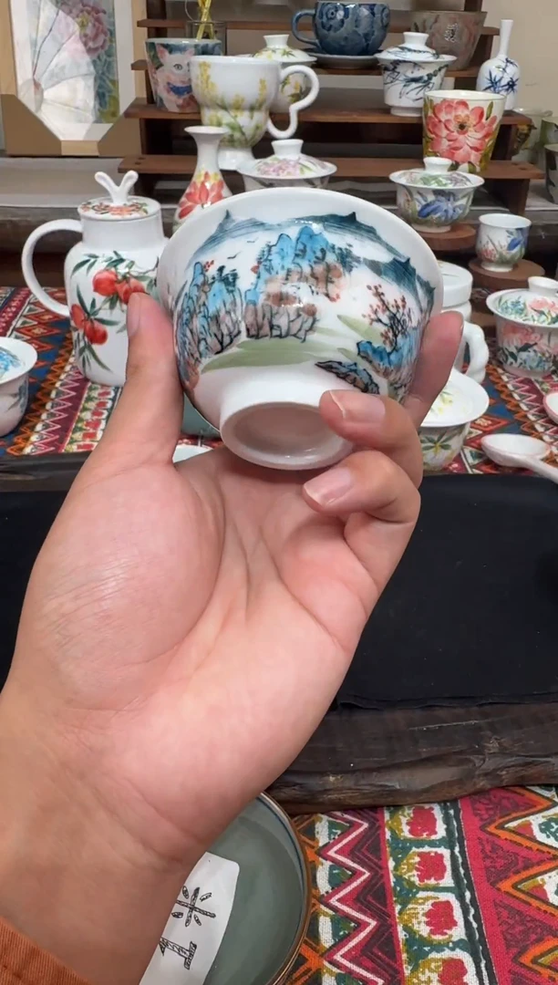 瓷片陶瓷景德镇高温陶瓷福利开炸