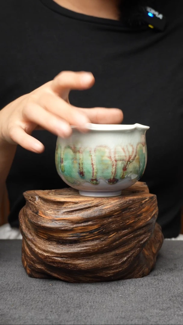 杯子116景德镇手创颜色釉杯（食品级）带冰裂纹