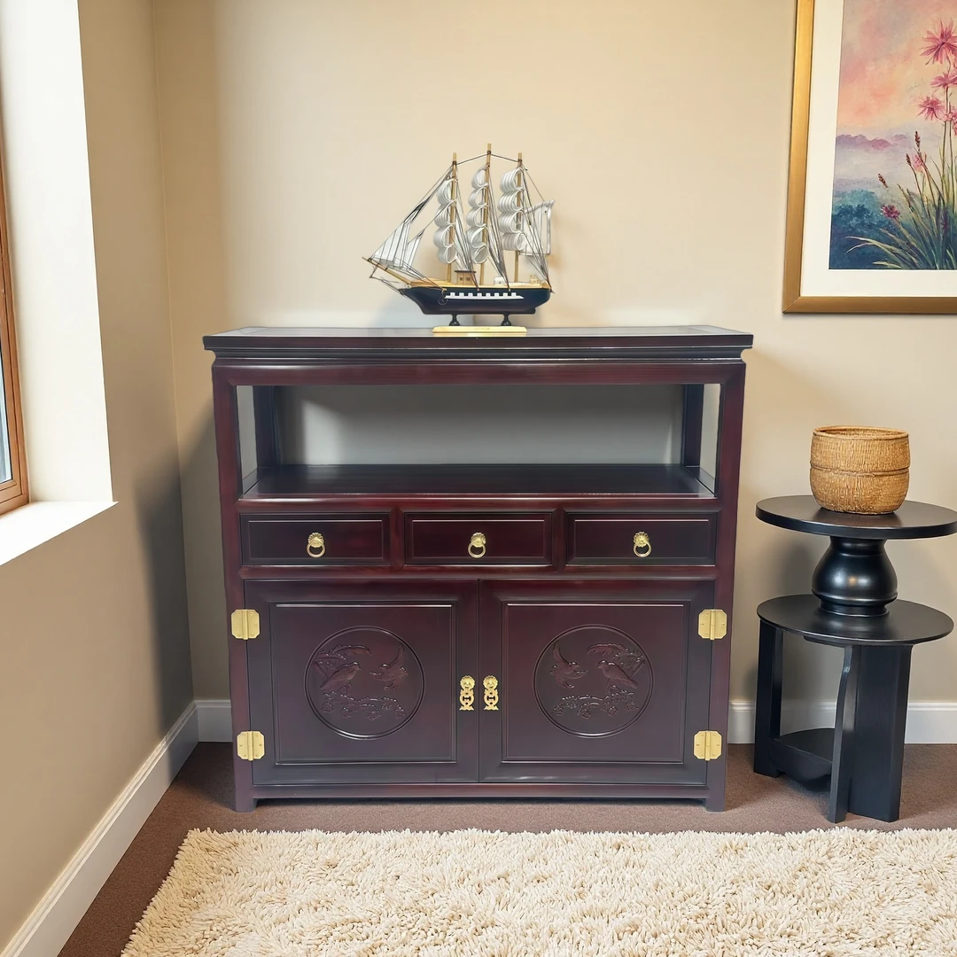 南美酸枝餐边柜客厅实木茶水柜玄关柜尺寸86*32*82cm