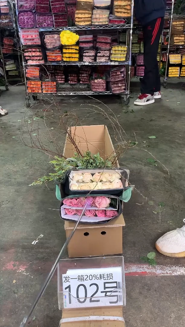 102号♥中通含20%耗损发一箱鲜花