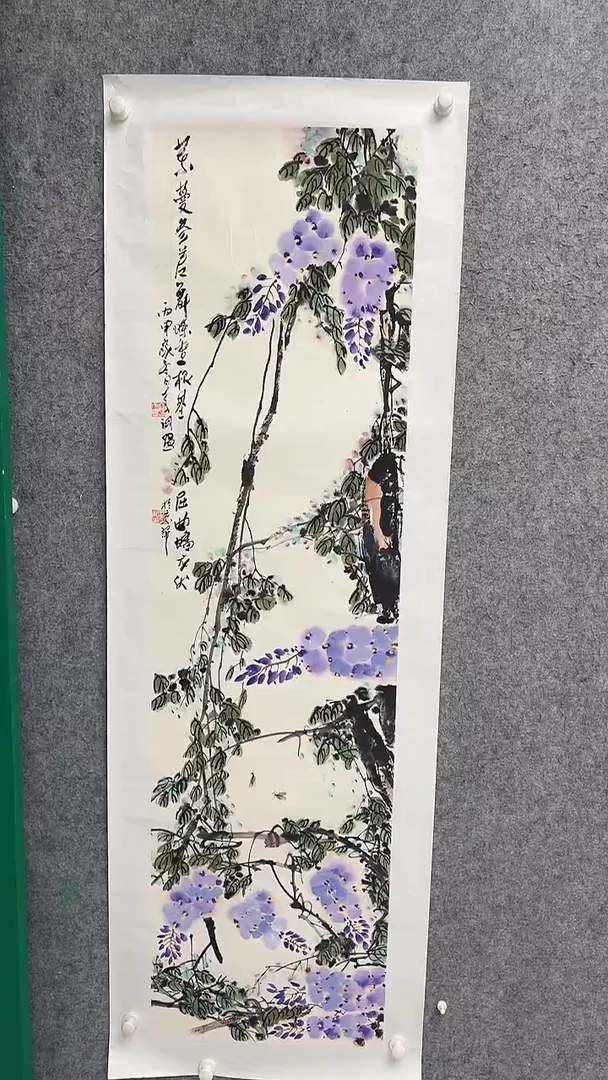 国画李纲-8平尺-花鸟国画-金